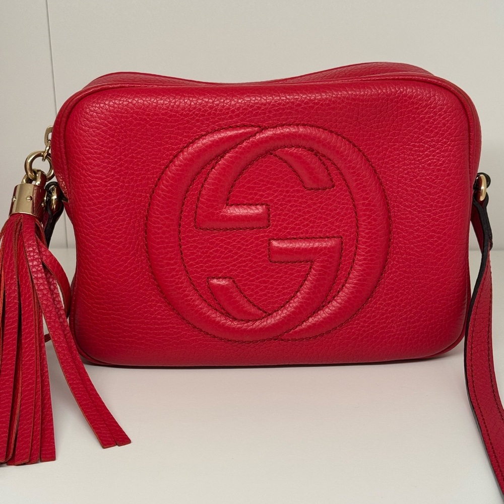 Gucci Red Leather Crossbody Bag